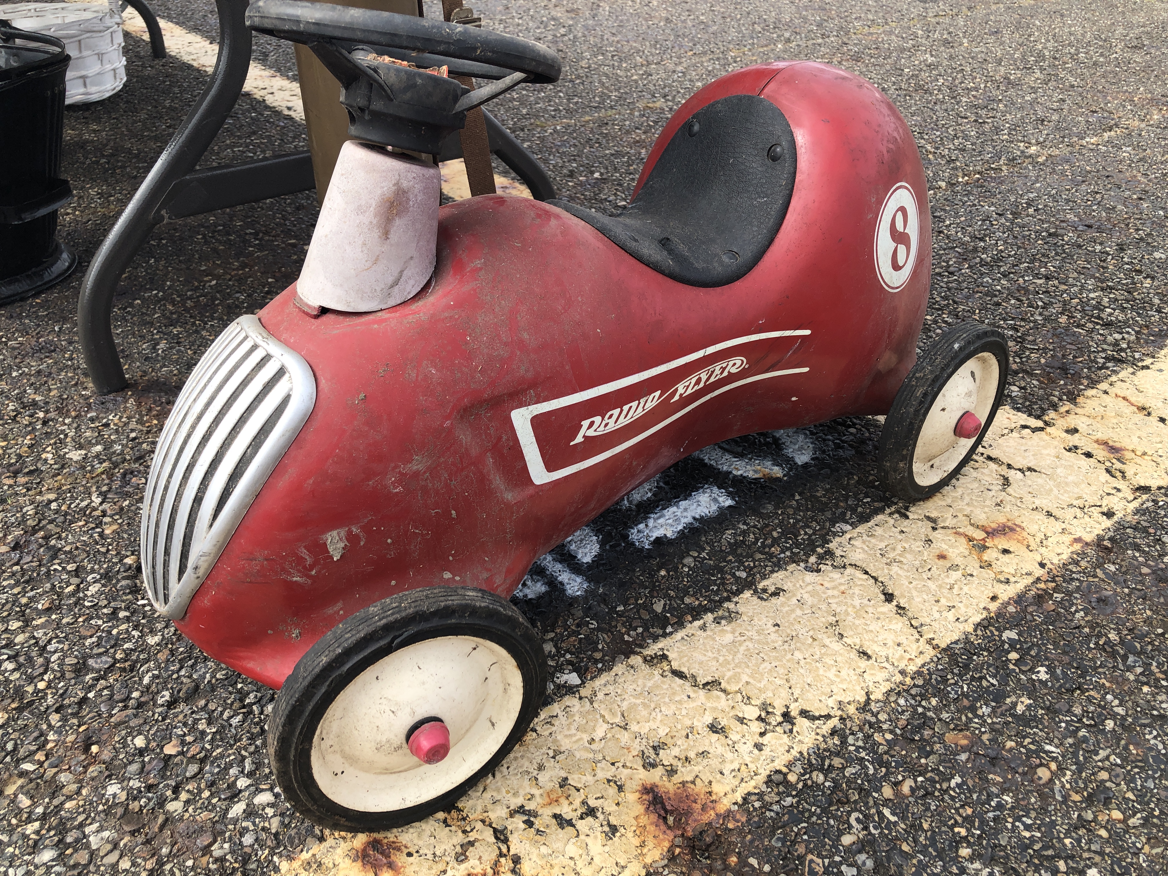 young child's Rado Flyer car