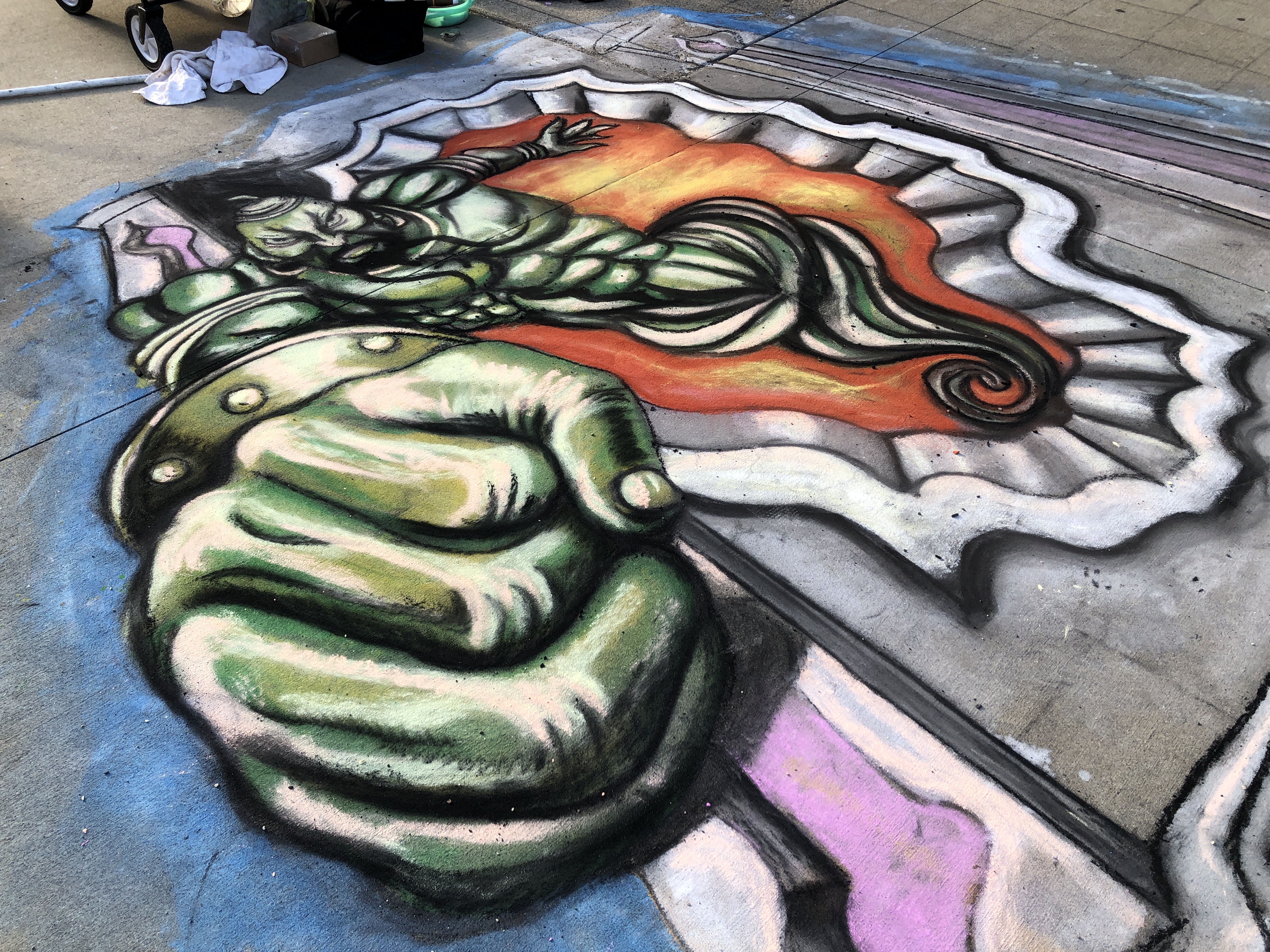 caulk sidewalk art
