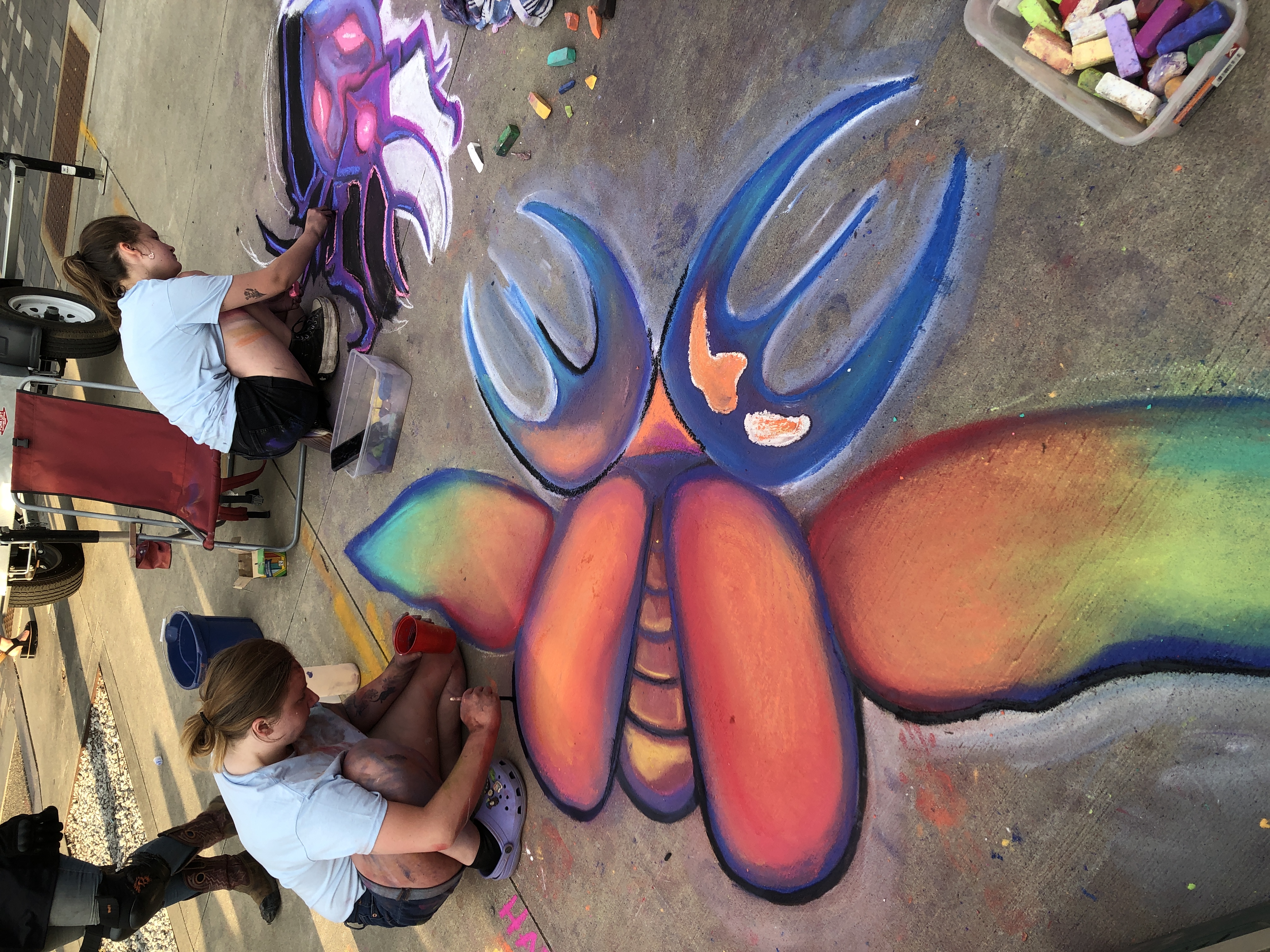 caulk sidewalk art